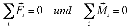 Gleichgewichtsbedingungen